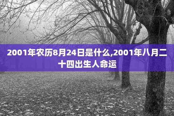 2001年农历8月24日是什么,2001年八月二十四出生人命运
