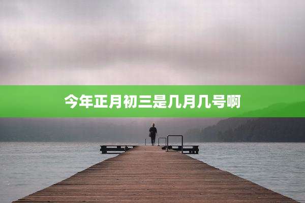 今年正月初三是几月几号啊