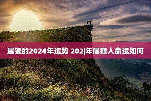 属猴的2024年运势 202|年属猴人命运如何