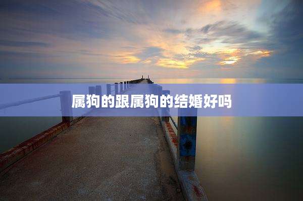 属狗的跟属狗的结婚好吗