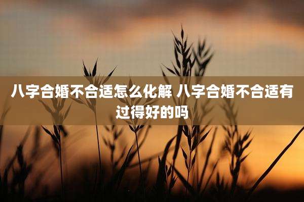 八字合婚不合适怎么化解 八字合婚不合适有过得好的吗