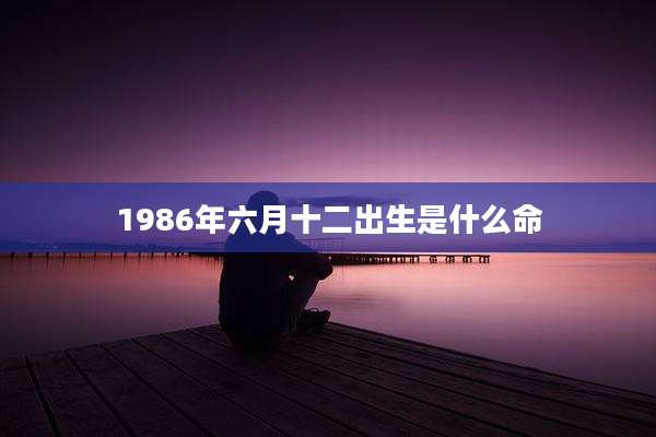 1986年六月十二出生是什么命