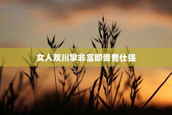 女人双川掌非富即贵曾仕强