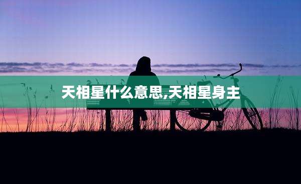 天相星什么意思,天相星身主