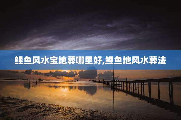鲤鱼风水宝地葬哪里好,鲤鱼地风水葬法