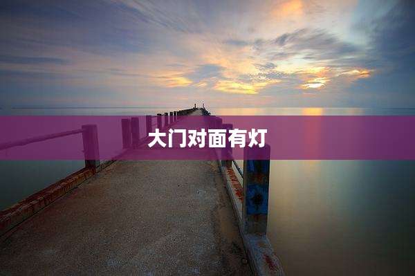 大门对面有灯
