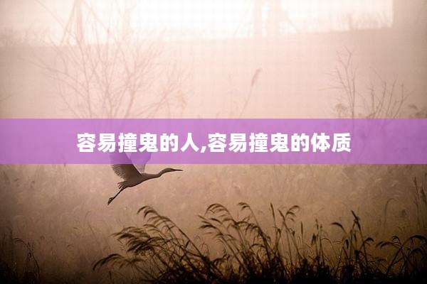 容易撞鬼的人,容易撞鬼的体质