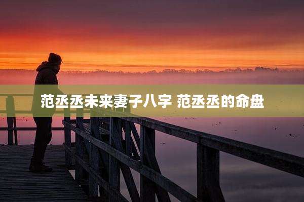 范丞丞未来妻子八字 范丞丞的命盘
