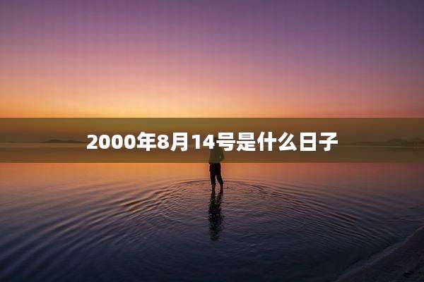 2000年8月14号是什么日子