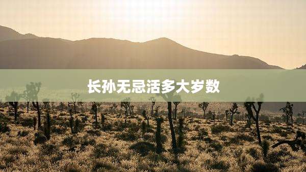 长孙无忌活多大岁数