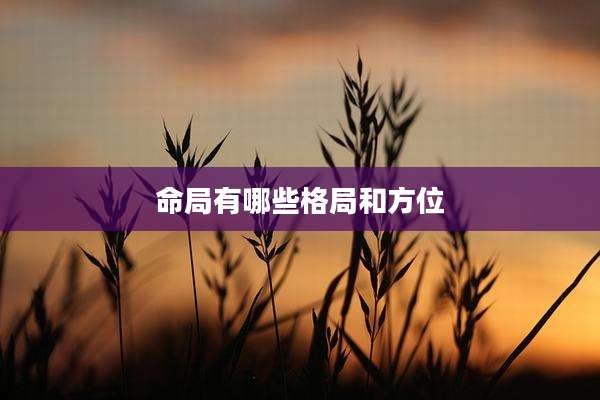 命局有哪些格局和方位
