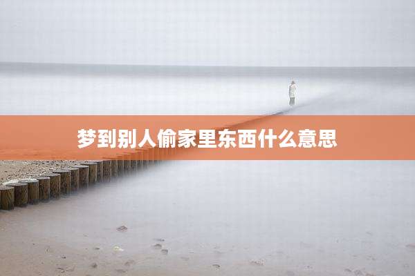 梦到别人偷家里东西什么意思