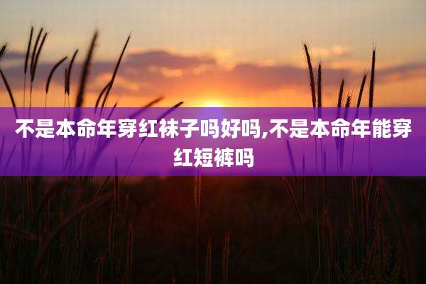 不是本命年穿红袜子吗好吗,不是本命年能穿红短裤吗
