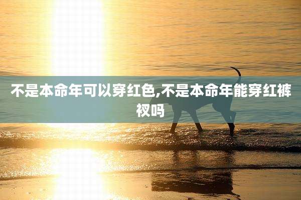 不是本命年可以穿红色,不是本命年能穿红裤衩吗