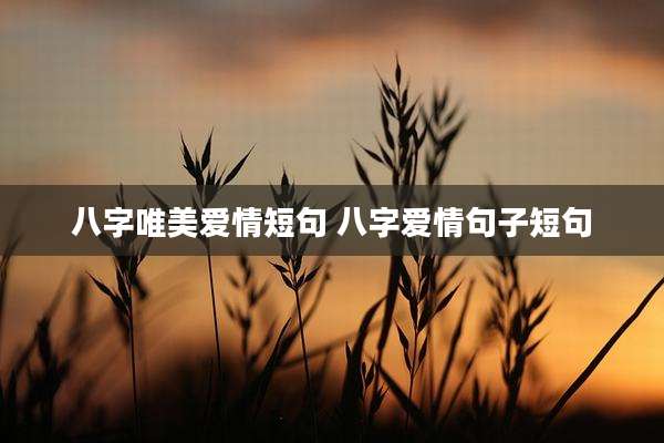 八字唯美爱情短句 八字爱情句子短句