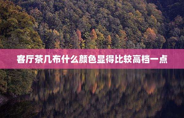 客厅茶几布什么颜色显得比较高档一点