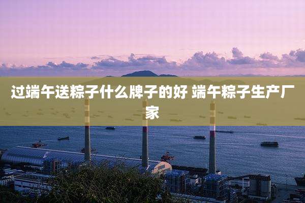 过端午送粽子什么牌子的好 端午粽子生产厂家