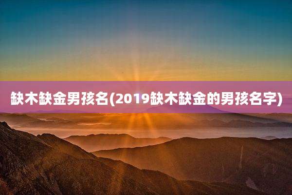 缺木缺金男孩名(2019缺木缺金的男孩名字)