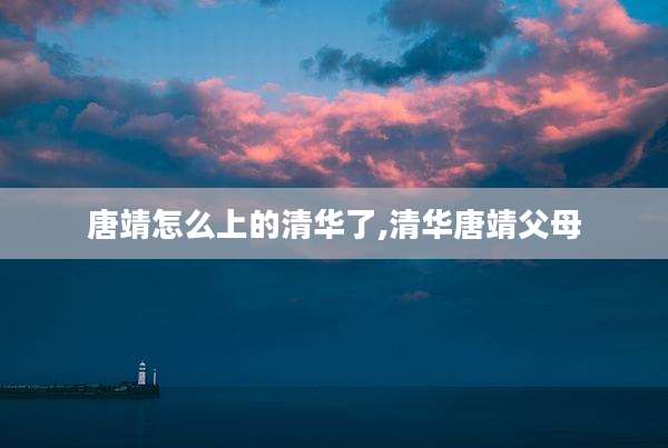 唐靖怎么上的清华了,清华唐靖父母