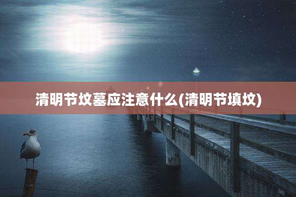 清明节坟墓应注意什么(清明节填坟)