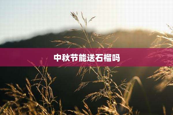 中秋节能送石榴吗