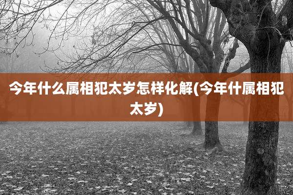 今年什么属相犯太岁怎样化解(今年什属相犯太岁)