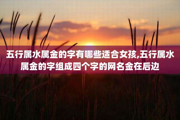 五行属水属金的字有哪些适合女孩,五行属水属金的字组成四个字的网名金在后边