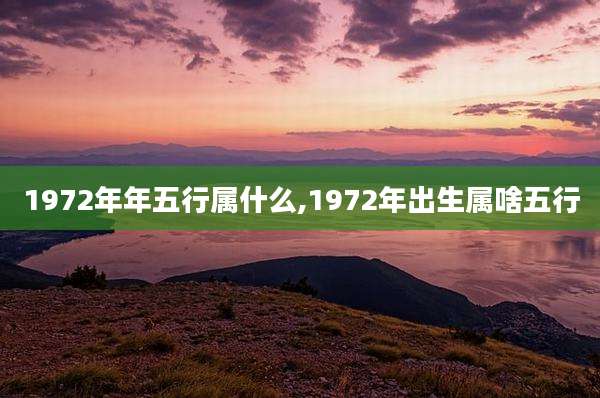1972年年五行属什么,1972年出生属啥五行