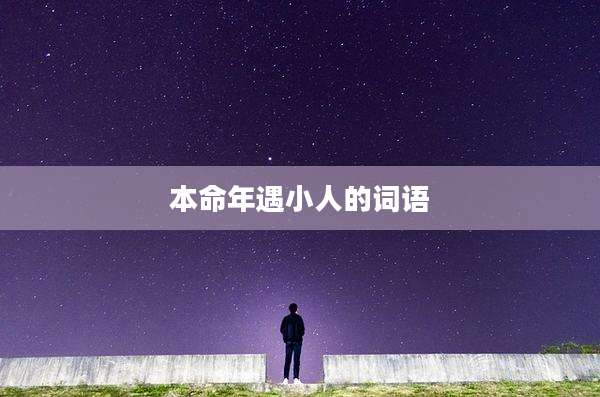 本命年遇小人的词语