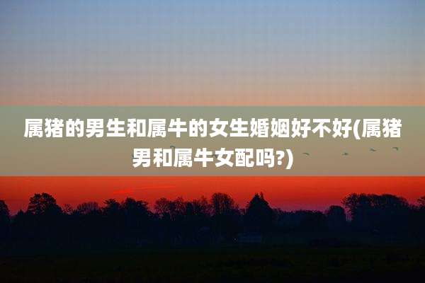 属猪的男生和属牛的女生婚姻好不好(属猪男和属牛女配吗?)