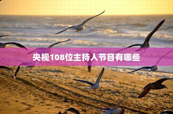 央视108位主持人节目有哪些