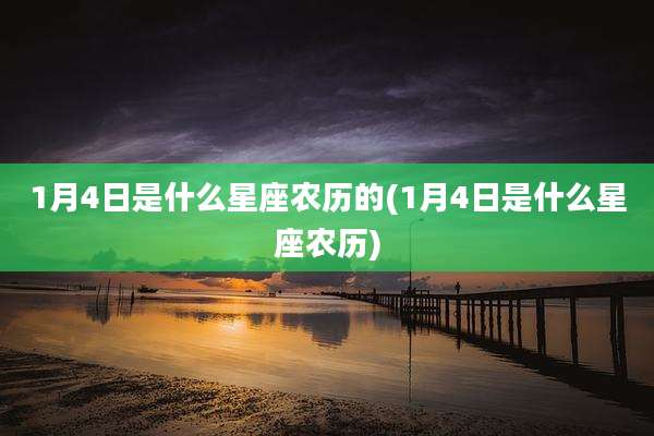 1月4日是什么星座农历的(1月4日是什么星座农历)