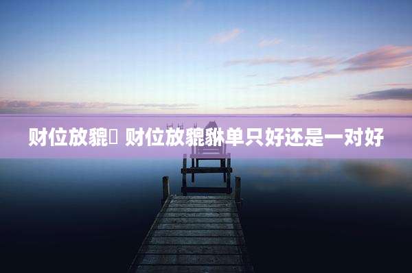 财位放貔恘 财位放貔貅单只好还是一对好