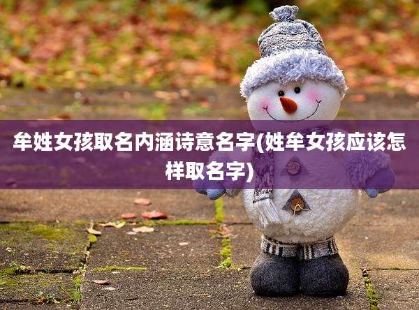 牟姓女孩取名内涵诗意名字(姓牟女孩应该怎样取名字)