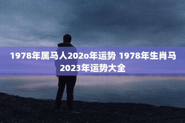 1978年属马人202o年运势 1978年生肖马2023年运势大全