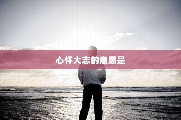 心怀大志的意思是