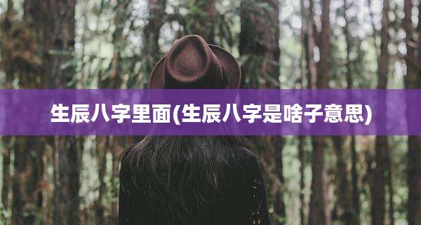 生辰八字里面(生辰八字是啥子意思)
