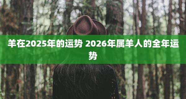 羊在2025年的运势 2026年属羊人的全年运势