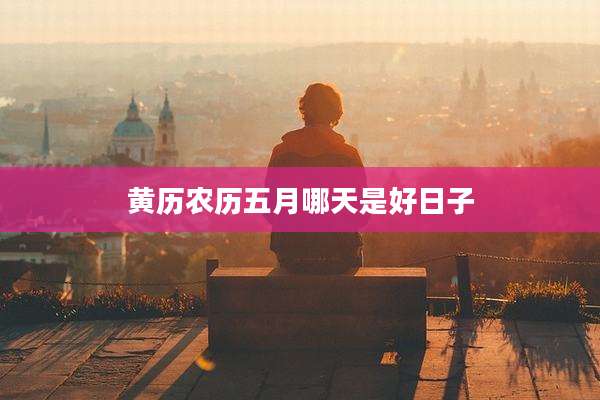 黄历农历五月哪天是好日子