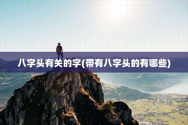 八字头有关的字(带有八字头的有哪些)