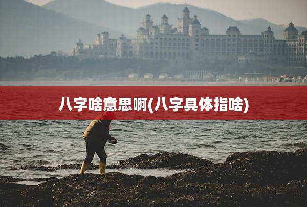 八字啥意思啊(八字具体指啥)