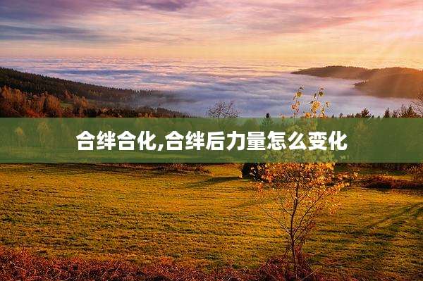 合绊合化,合绊后力量怎么变化