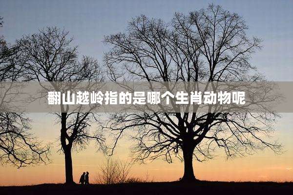 翻山越岭指的是哪个生肖动物呢