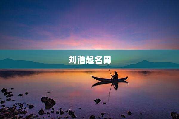 刘浩起名男