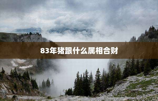 83年猪跟什么属相合财
