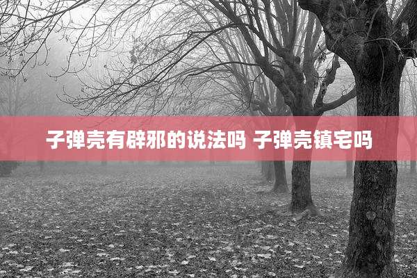 子弹壳有辟邪的说法吗 子弹壳镇宅吗