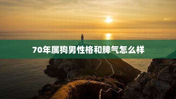 70年属狗男性格和脾气怎么样