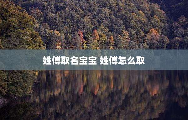 姓傅取名宝宝 姓傅怎么取