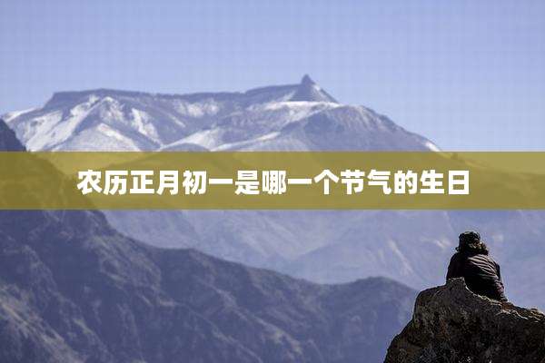 农历正月初一是哪一个节气的生日