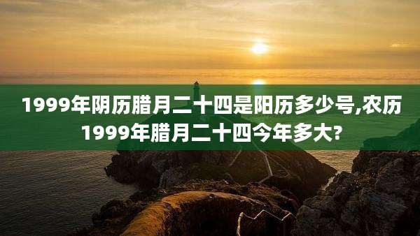 1999年阴历腊月二十四是阳历多少号,农历1999年腊月二十四今年多大?